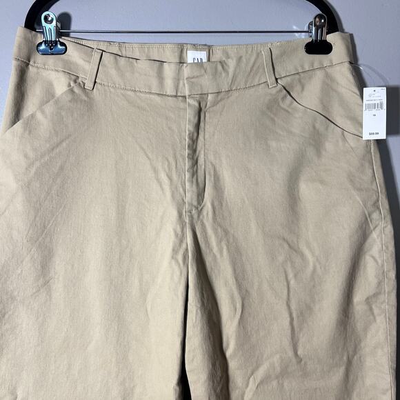 GAP Slim Ankle Khaki Pants Size 16 Women’s Tan Stretch Chino NWT Workwear - Picture 8 of 9